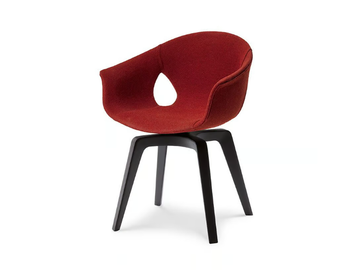 GINGER - Fabric chair with armrests by Poltrona Frau - view 3
